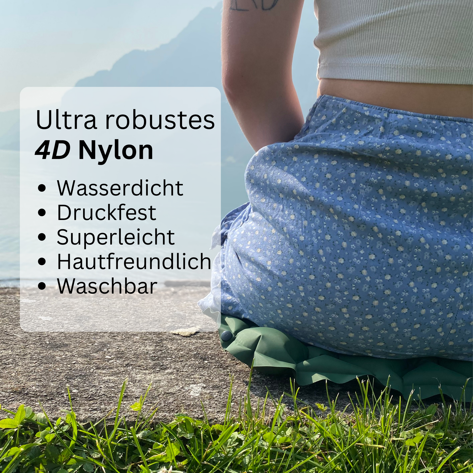 Aufblasbares Outdoor Sitzkissen für Unterwegs - Ortholife