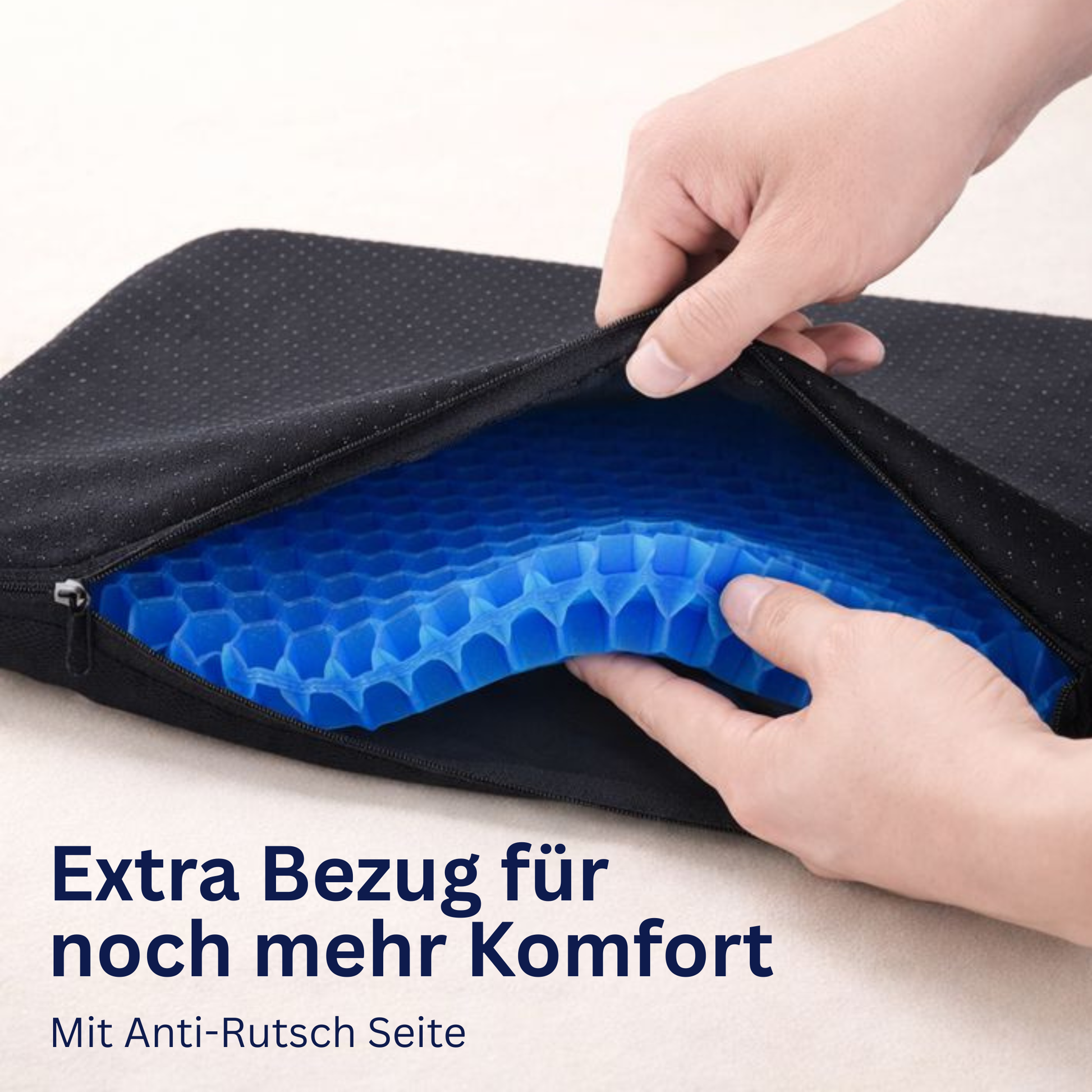 Bezug des Gelsitzkissens