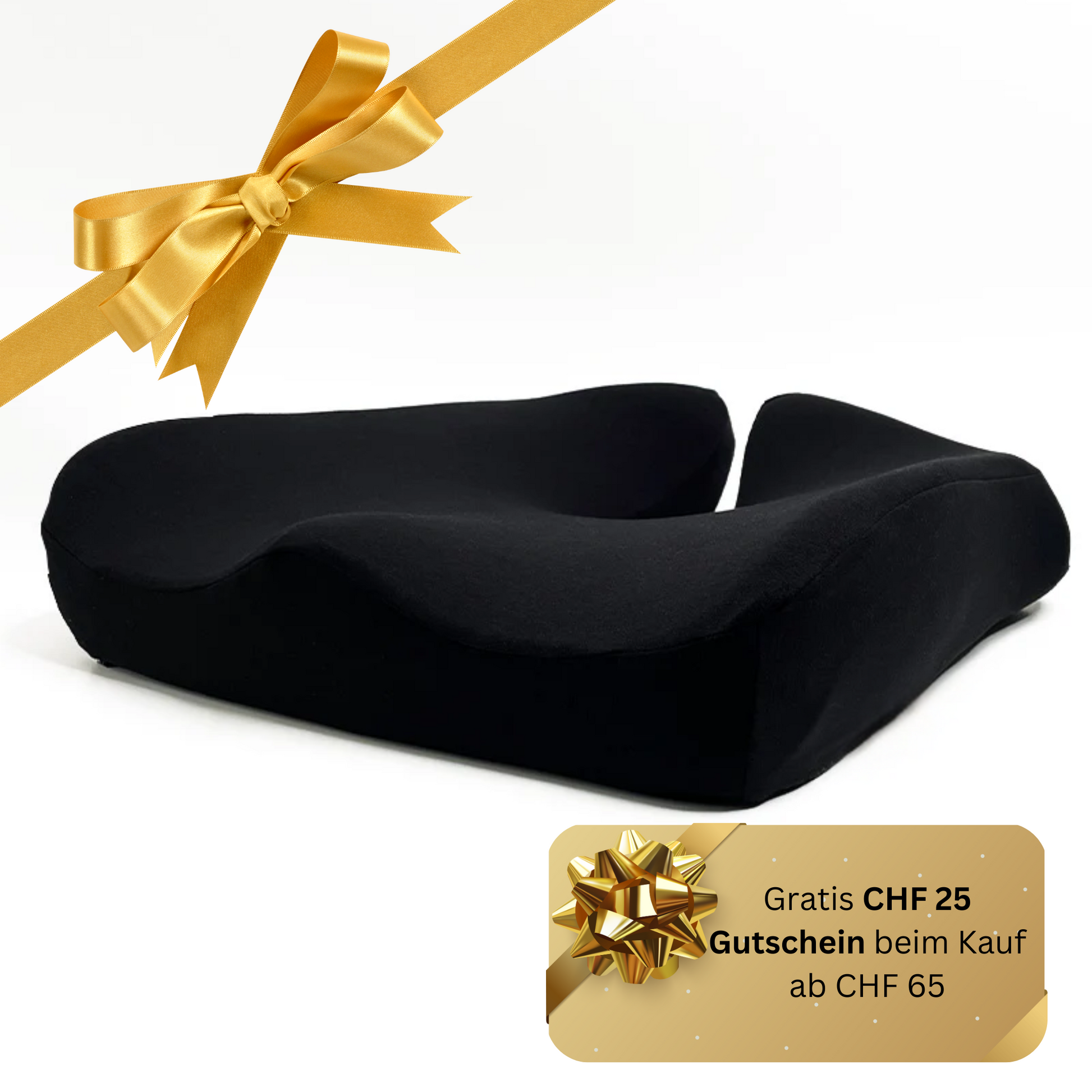 Orthopädisches Sitzkissen in Schwarz