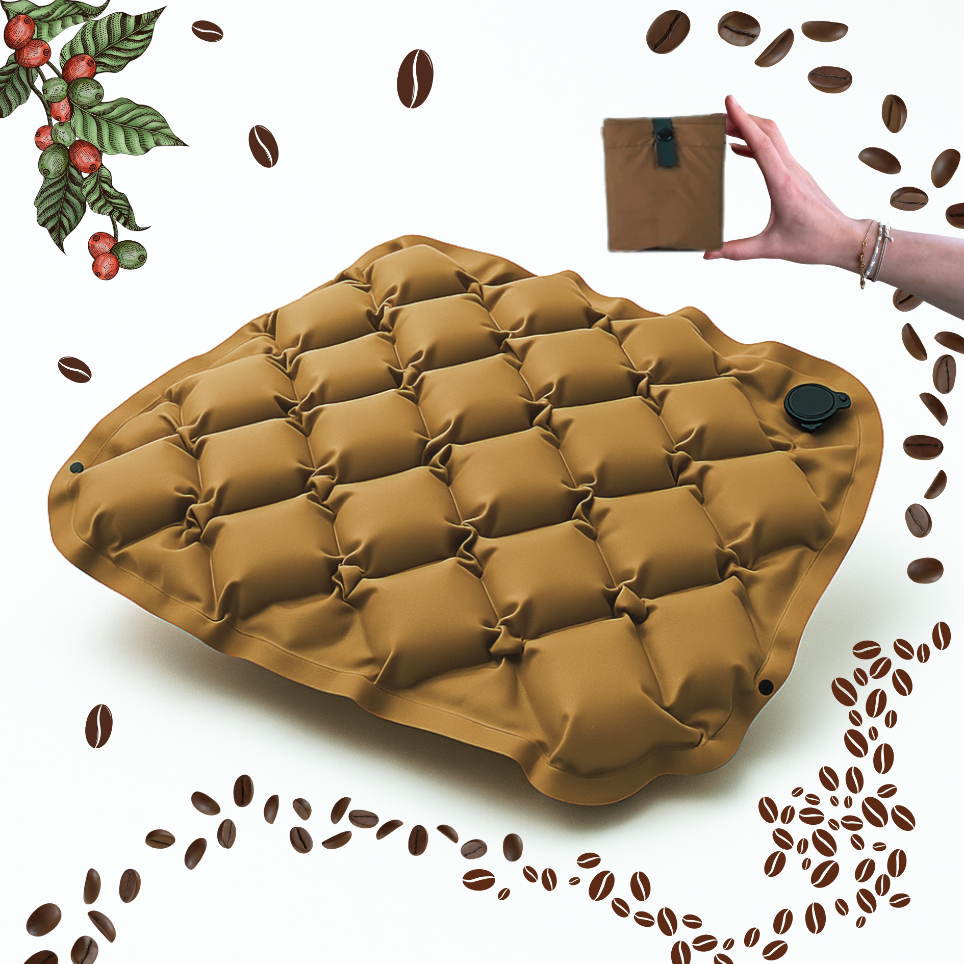 Aufblasbares Outdoor Sitzkissen für Unterwegs - Ortholife